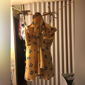 Pink scarf and yellow shirt